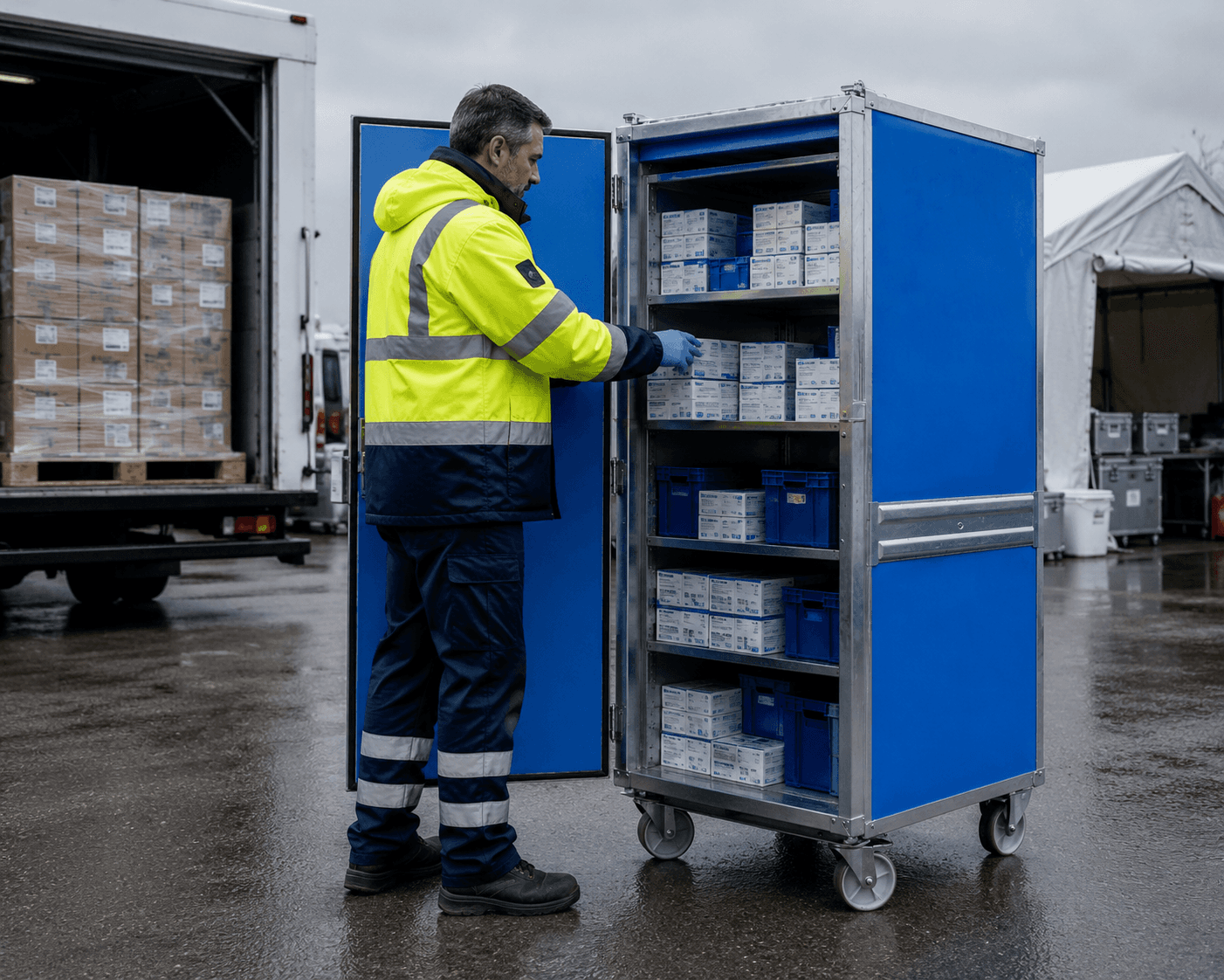 TBO insulated container in cold-chain operation